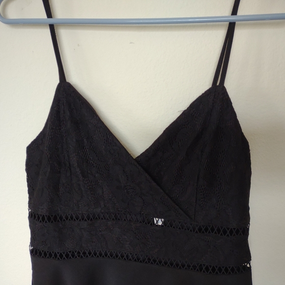NWT Francesca's Black Ladder Trim Mini Dress - Picture 4 of 7